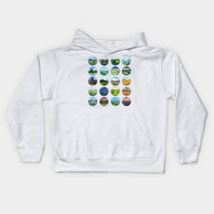 Sims 4 World Buttons Kids Hoodie